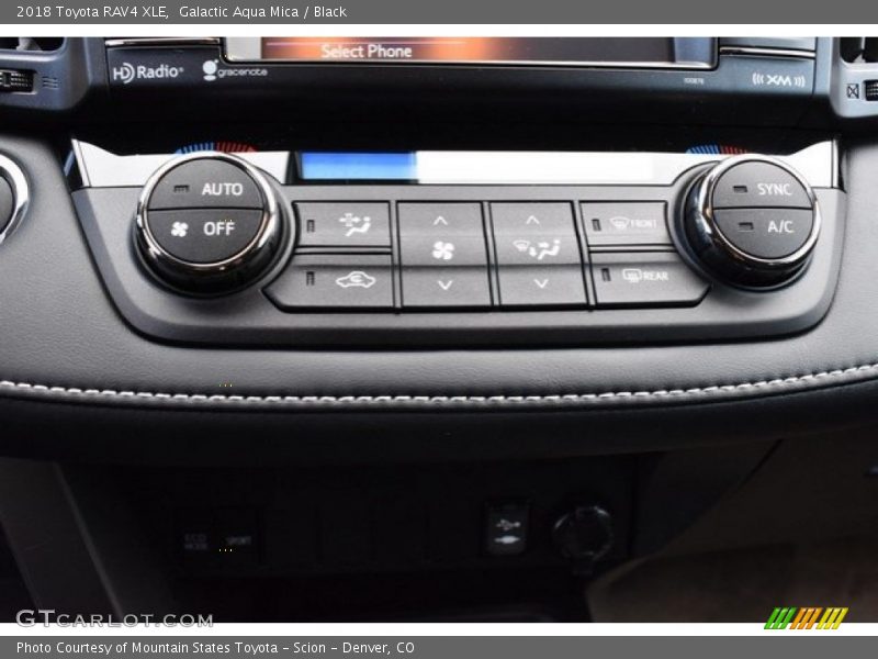 Galactic Aqua Mica / Black 2018 Toyota RAV4 XLE