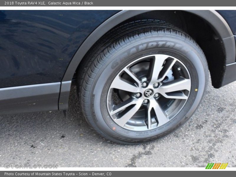 Galactic Aqua Mica / Black 2018 Toyota RAV4 XLE