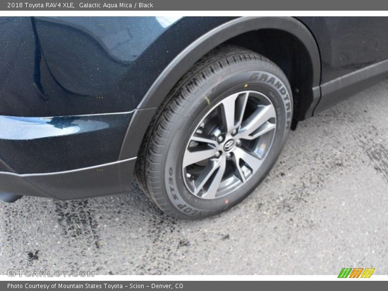 Galactic Aqua Mica / Black 2018 Toyota RAV4 XLE