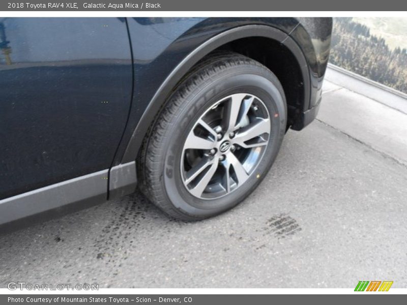 Galactic Aqua Mica / Black 2018 Toyota RAV4 XLE