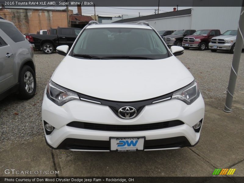 Super White / Black 2016 Toyota RAV4 XLE AWD