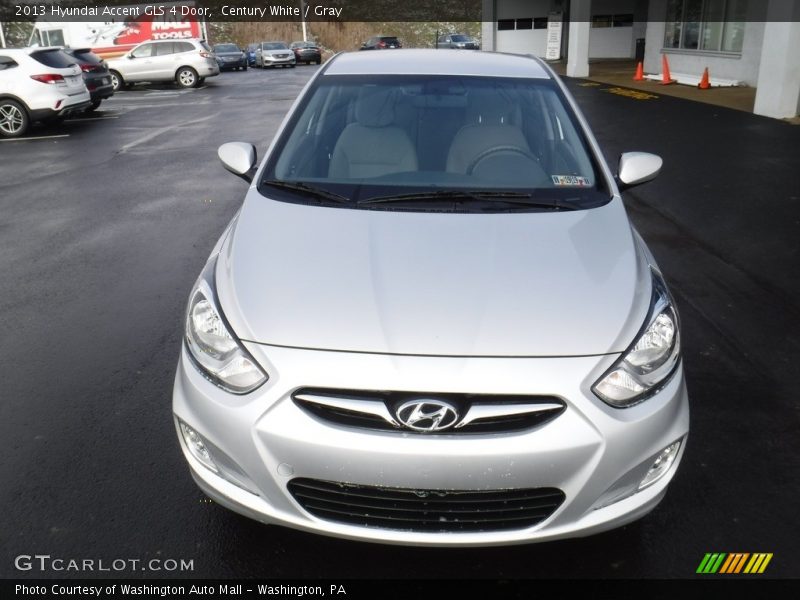 Century White / Gray 2013 Hyundai Accent GLS 4 Door