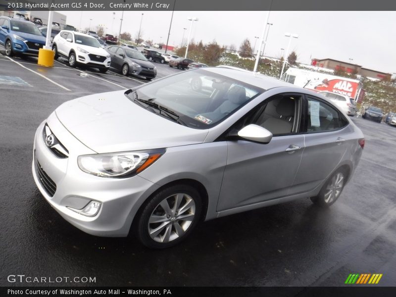 Century White / Gray 2013 Hyundai Accent GLS 4 Door