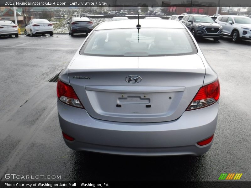 Century White / Gray 2013 Hyundai Accent GLS 4 Door