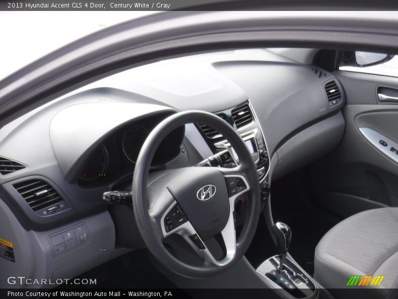 Century White / Gray 2013 Hyundai Accent GLS 4 Door