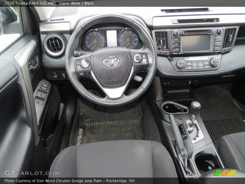 Super White / Black 2016 Toyota RAV4 XLE AWD