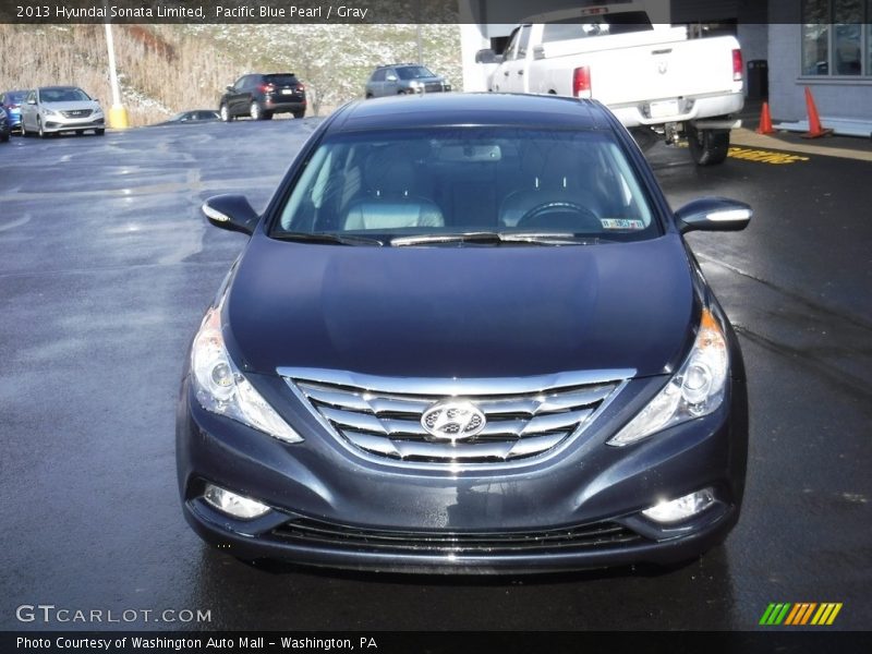 Pacific Blue Pearl / Gray 2013 Hyundai Sonata Limited