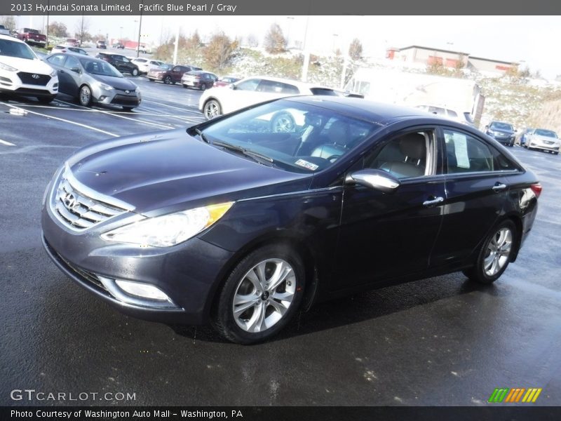 Pacific Blue Pearl / Gray 2013 Hyundai Sonata Limited