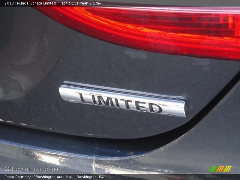 Pacific Blue Pearl / Gray 2013 Hyundai Sonata Limited