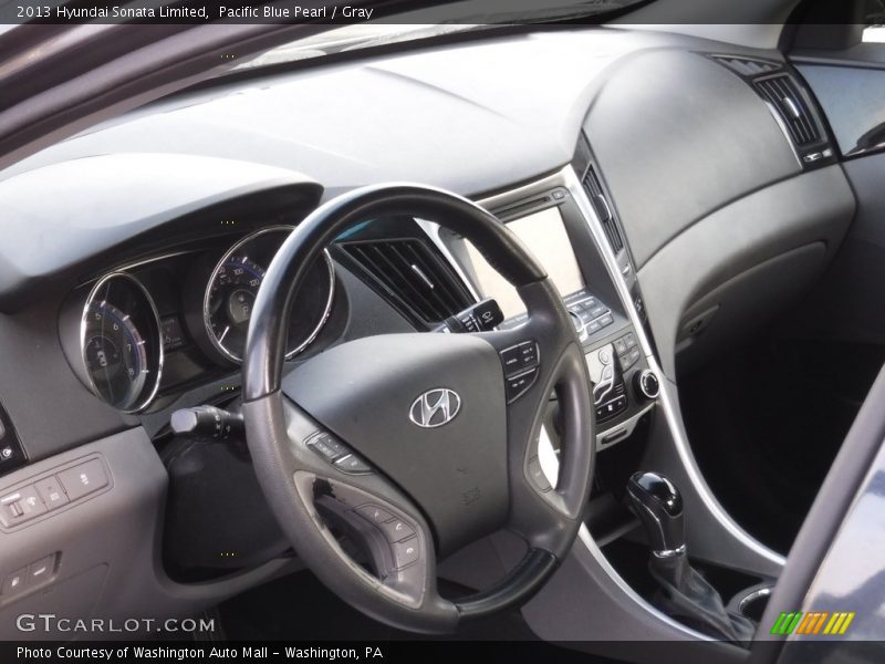 Pacific Blue Pearl / Gray 2013 Hyundai Sonata Limited