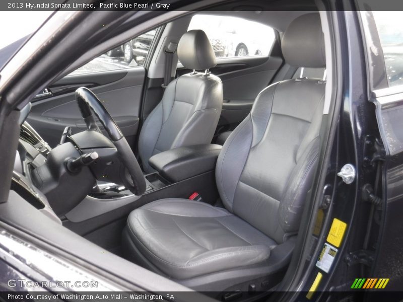 Pacific Blue Pearl / Gray 2013 Hyundai Sonata Limited