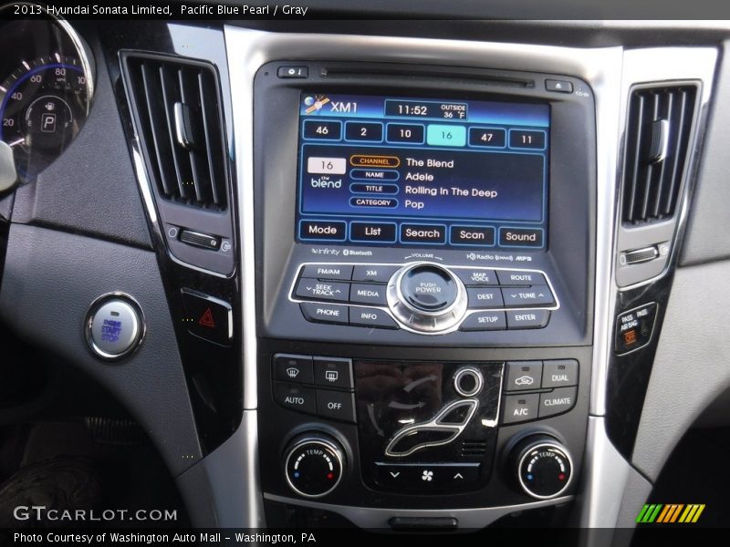 Pacific Blue Pearl / Gray 2013 Hyundai Sonata Limited