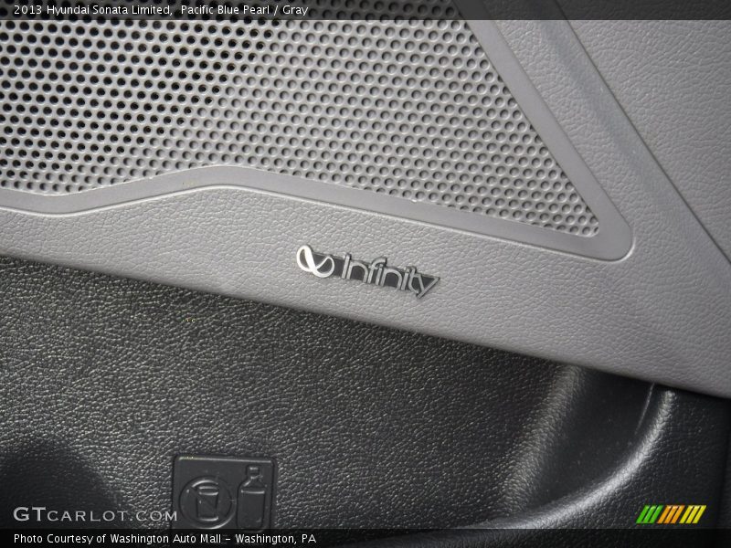 Pacific Blue Pearl / Gray 2013 Hyundai Sonata Limited