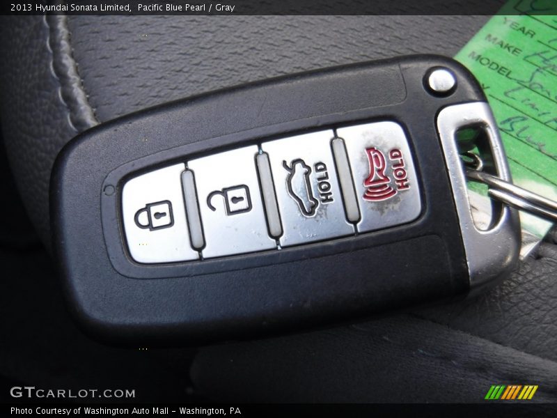 Pacific Blue Pearl / Gray 2013 Hyundai Sonata Limited