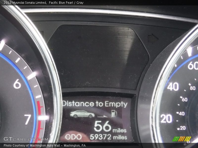 Pacific Blue Pearl / Gray 2013 Hyundai Sonata Limited