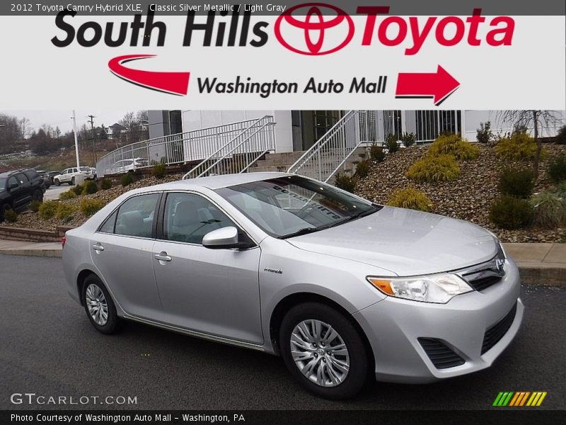 Classic Silver Metallic / Light Gray 2012 Toyota Camry Hybrid XLE