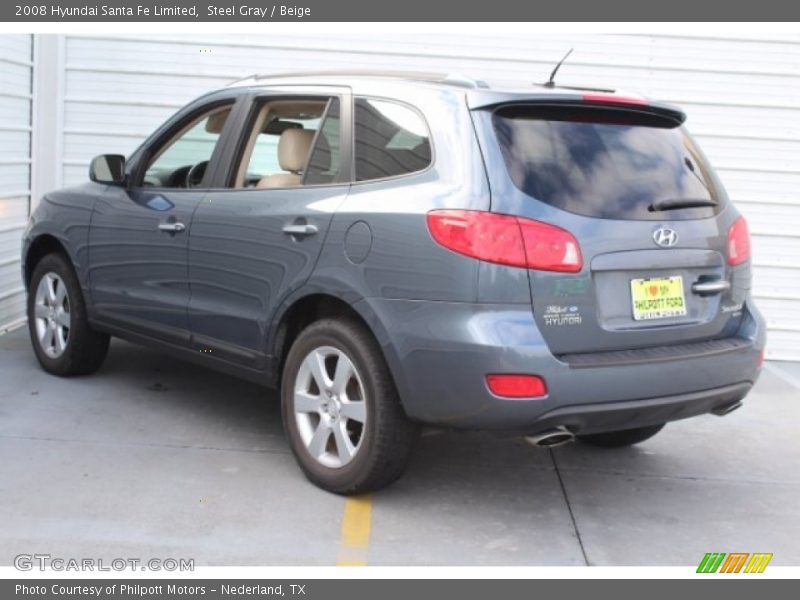 Steel Gray / Beige 2008 Hyundai Santa Fe Limited