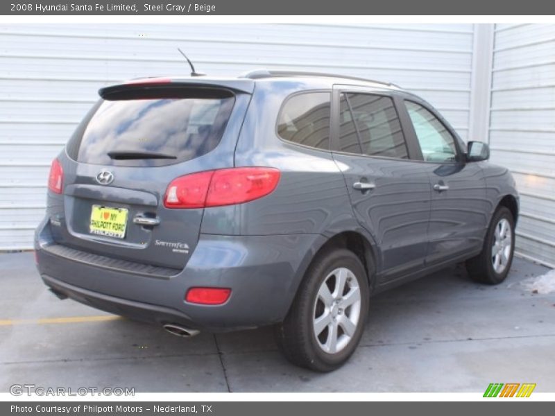 Steel Gray / Beige 2008 Hyundai Santa Fe Limited