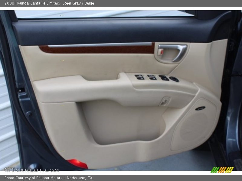 Steel Gray / Beige 2008 Hyundai Santa Fe Limited