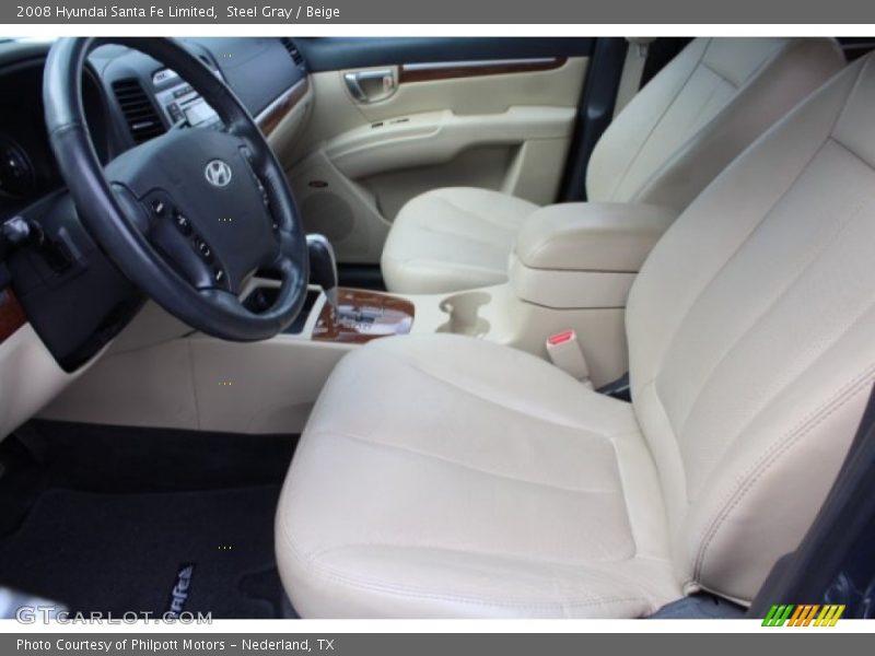 Steel Gray / Beige 2008 Hyundai Santa Fe Limited
