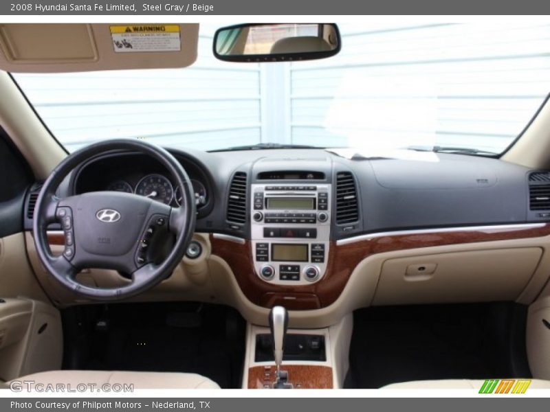Steel Gray / Beige 2008 Hyundai Santa Fe Limited