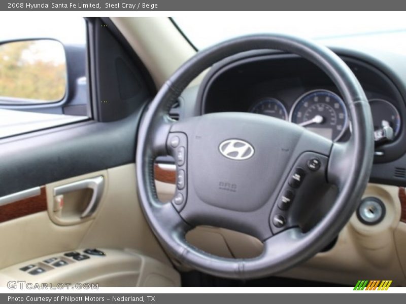 Steel Gray / Beige 2008 Hyundai Santa Fe Limited