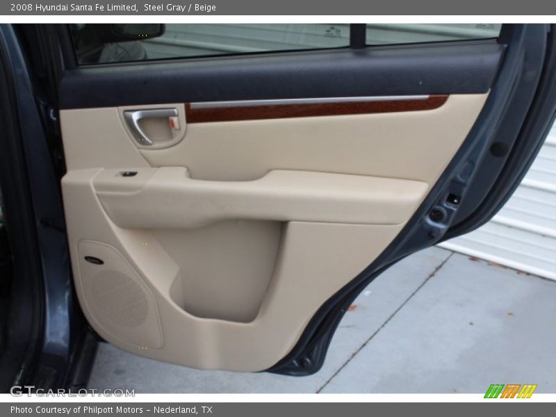 Steel Gray / Beige 2008 Hyundai Santa Fe Limited