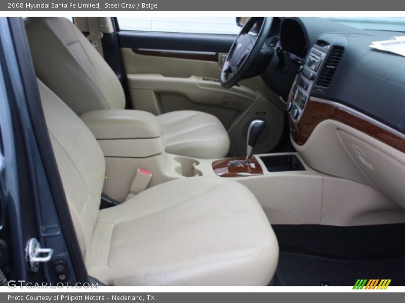 Steel Gray / Beige 2008 Hyundai Santa Fe Limited