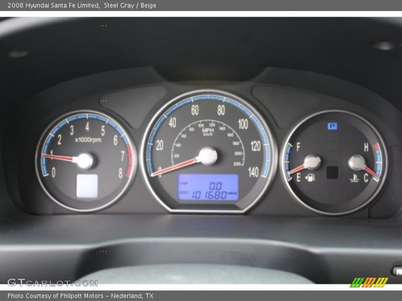 Steel Gray / Beige 2008 Hyundai Santa Fe Limited