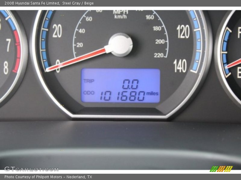 Steel Gray / Beige 2008 Hyundai Santa Fe Limited