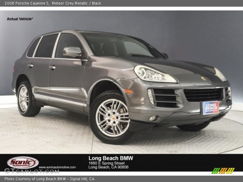 Meteor Grey Metallic / Black 2008 Porsche Cayenne S