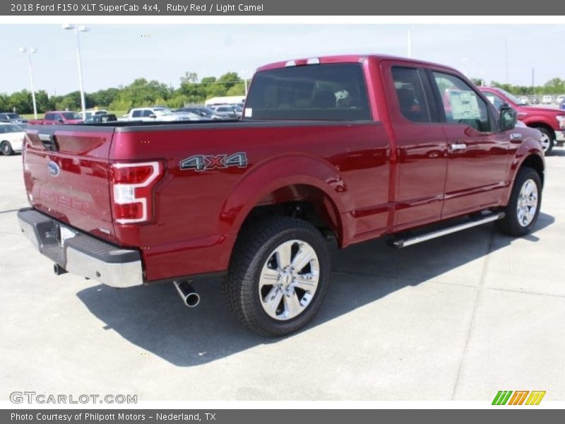 Ruby Red / Light Camel 2018 Ford F150 XLT SuperCab 4x4