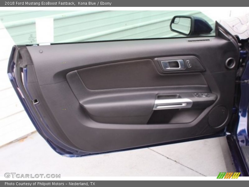 Kona Blue / Ebony 2018 Ford Mustang EcoBoost Fastback