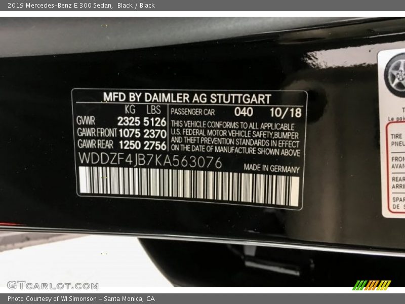 Black / Black 2019 Mercedes-Benz E 300 Sedan