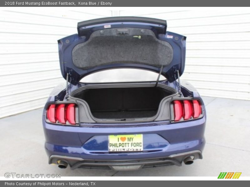 Kona Blue / Ebony 2018 Ford Mustang EcoBoost Fastback