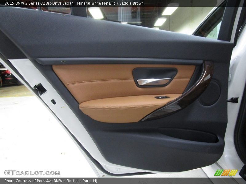 Mineral White Metallic / Saddle Brown 2015 BMW 3 Series 328i xDrive Sedan