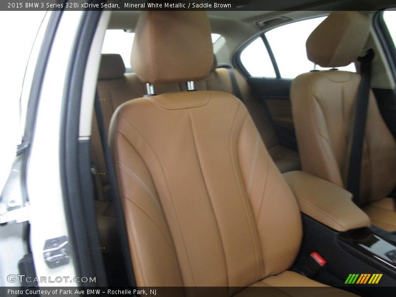 Mineral White Metallic / Saddle Brown 2015 BMW 3 Series 328i xDrive Sedan