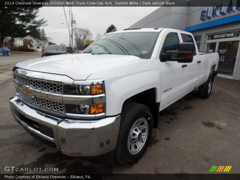 Summit White / Dark Ash/Jet Black 2019 Chevrolet Silverado 3500HD Work Truck Crew Cab 4x4