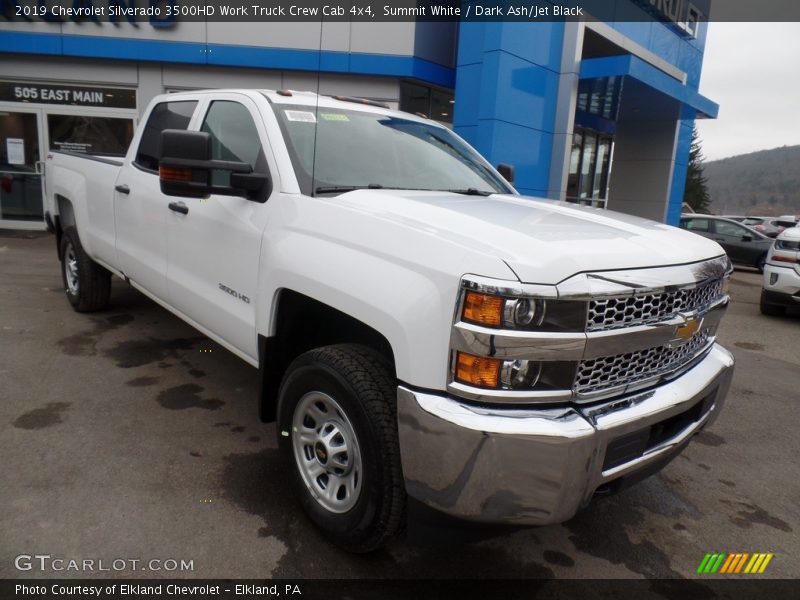 Summit White / Dark Ash/Jet Black 2019 Chevrolet Silverado 3500HD Work Truck Crew Cab 4x4