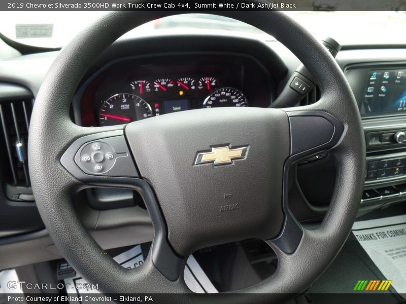 Summit White / Dark Ash/Jet Black 2019 Chevrolet Silverado 3500HD Work Truck Crew Cab 4x4