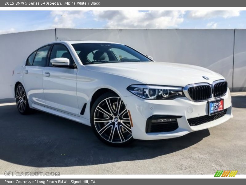 Alpine White / Black 2019 BMW 5 Series 540i Sedan