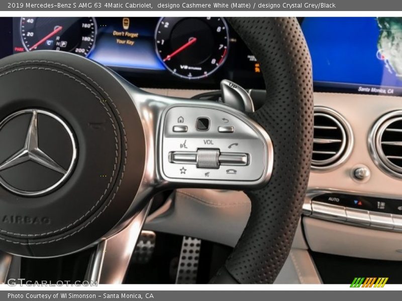 designo Cashmere White (Matte) / designo Crystal Grey/Black 2019 Mercedes-Benz S AMG 63 4Matic Cabriolet