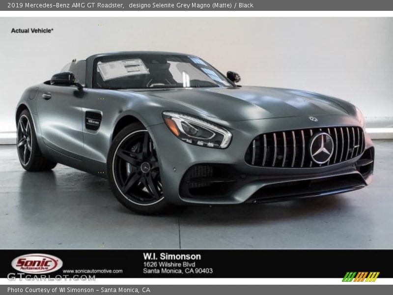 designo Selenite Grey Magno (Matte) / Black 2019 Mercedes-Benz AMG GT Roadster