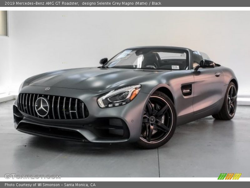 designo Selenite Grey Magno (Matte) / Black 2019 Mercedes-Benz AMG GT Roadster