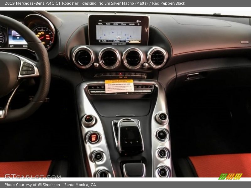 designo Iridium Silver Magno (Matte) / Red Pepper/Black 2019 Mercedes-Benz AMG GT Roadster