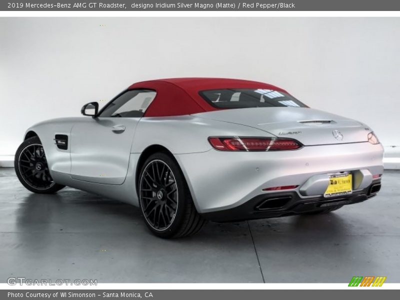 designo Iridium Silver Magno (Matte) / Red Pepper/Black 2019 Mercedes-Benz AMG GT Roadster
