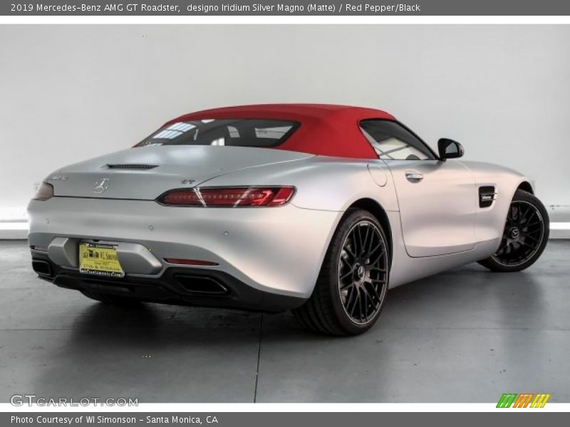 designo Iridium Silver Magno (Matte) / Red Pepper/Black 2019 Mercedes-Benz AMG GT Roadster