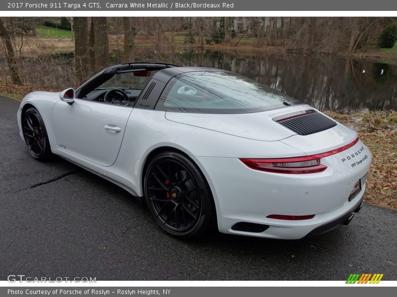 Carrara White Metallic / Black/Bordeaux Red 2017 Porsche 911 Targa 4 GTS