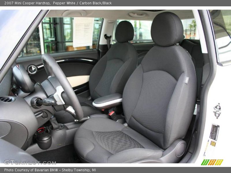 Pepper White / Carbon Black/Black 2007 Mini Cooper Hardtop