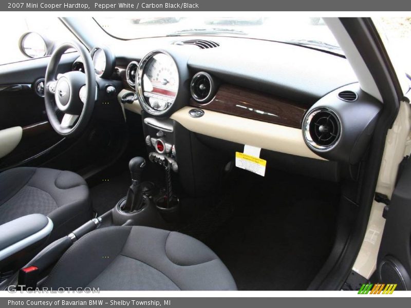 Pepper White / Carbon Black/Black 2007 Mini Cooper Hardtop